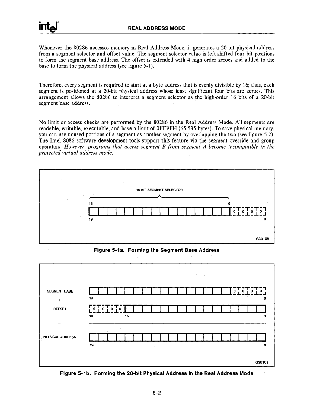 Intel 80287, 80286 manual Real Address Mode 