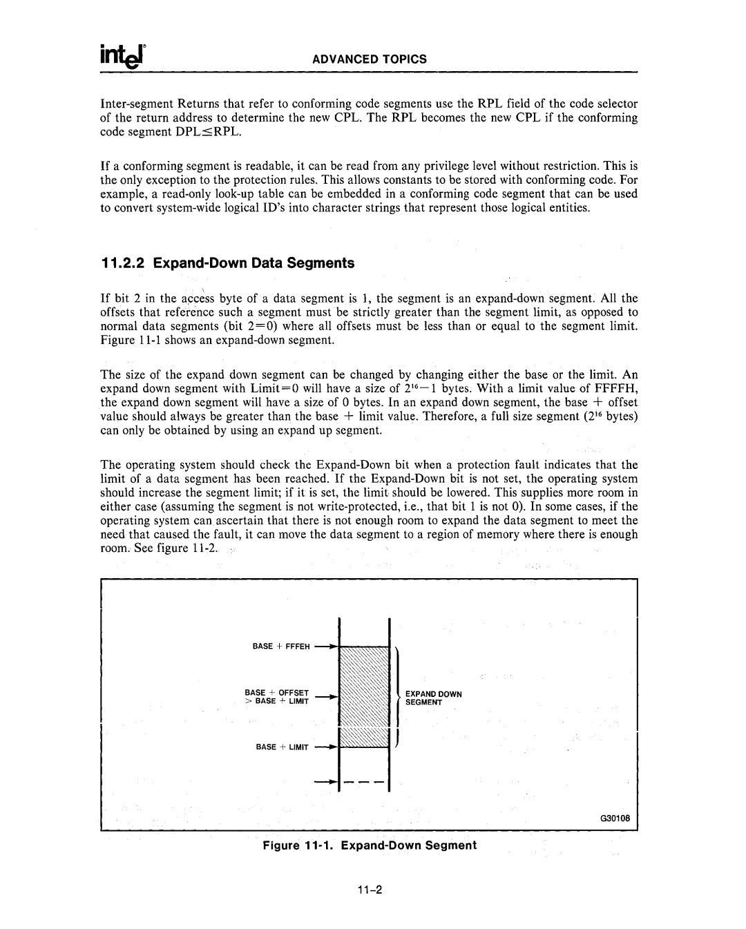 Intel 80287, 80286 manual Expand-Down Data Segments, Expand-Down Segment 