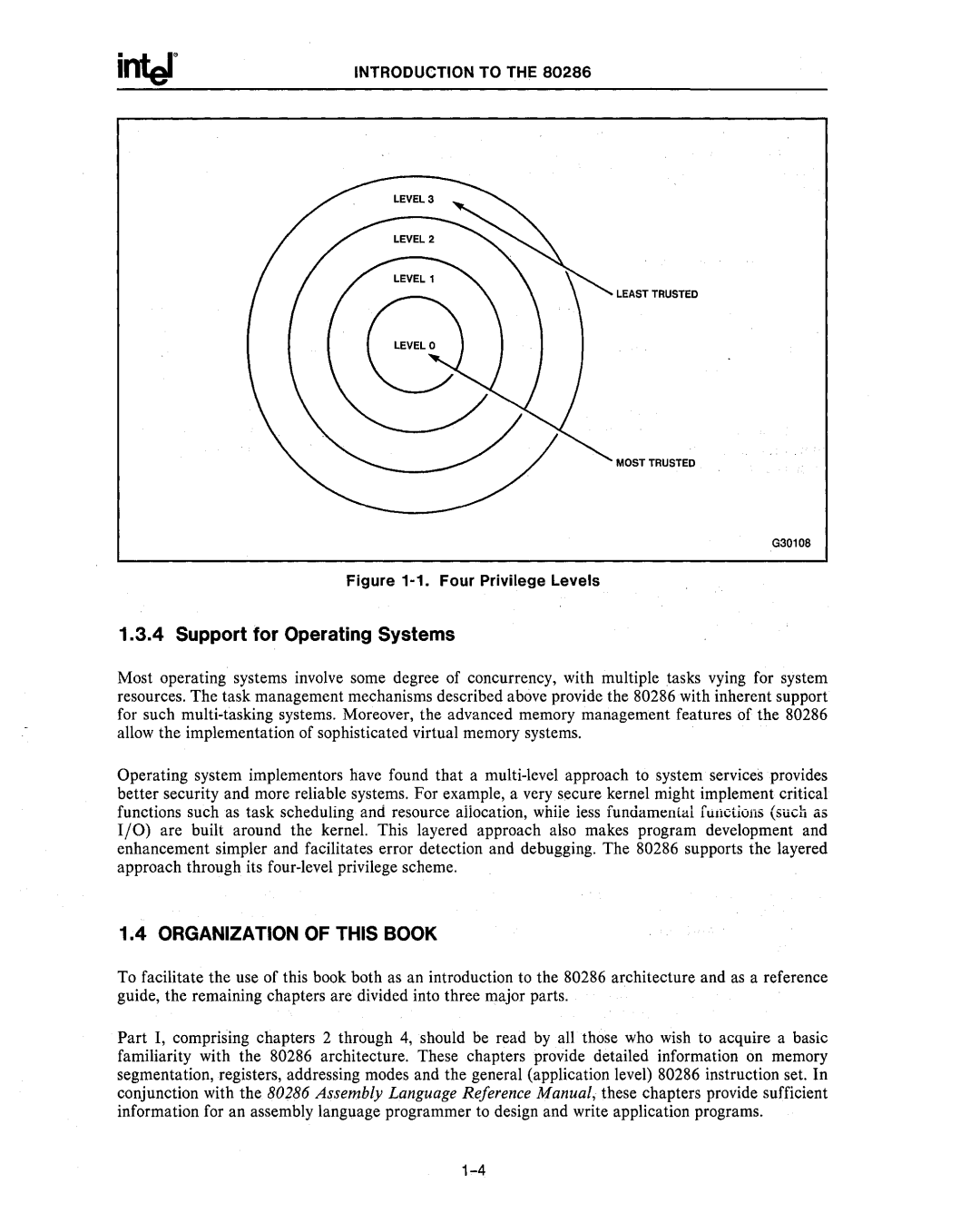 Intel 80287, 80286 manual Support for Operating Systems, Organization of this Book 