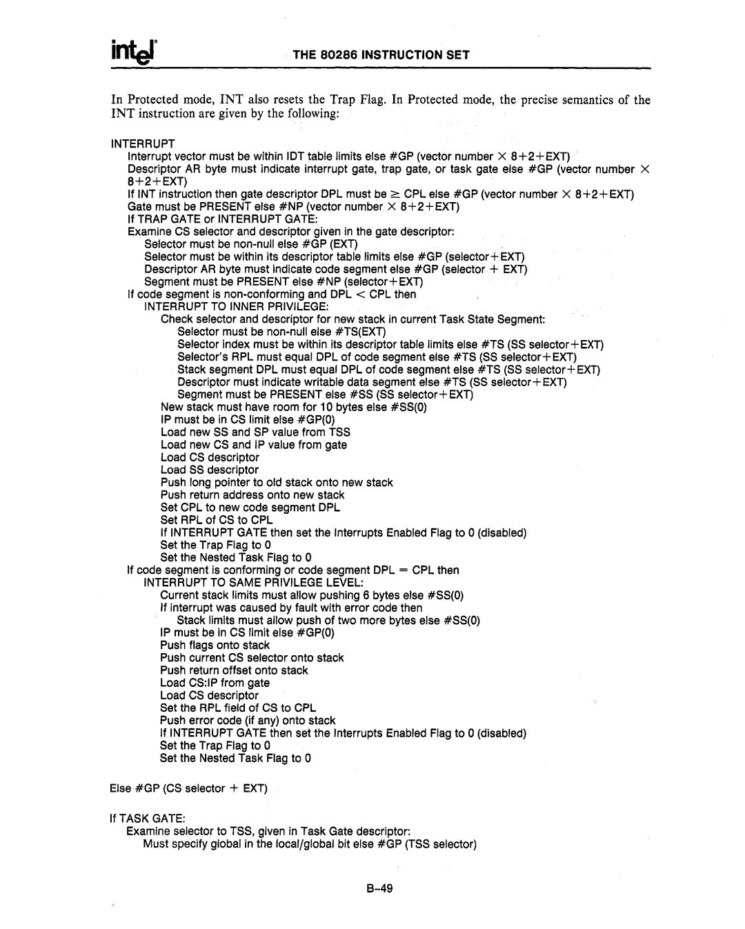 Intel 80286, 80287 manual Interrupt to Inner Privilege, Interrupt to Same Privilege Level 