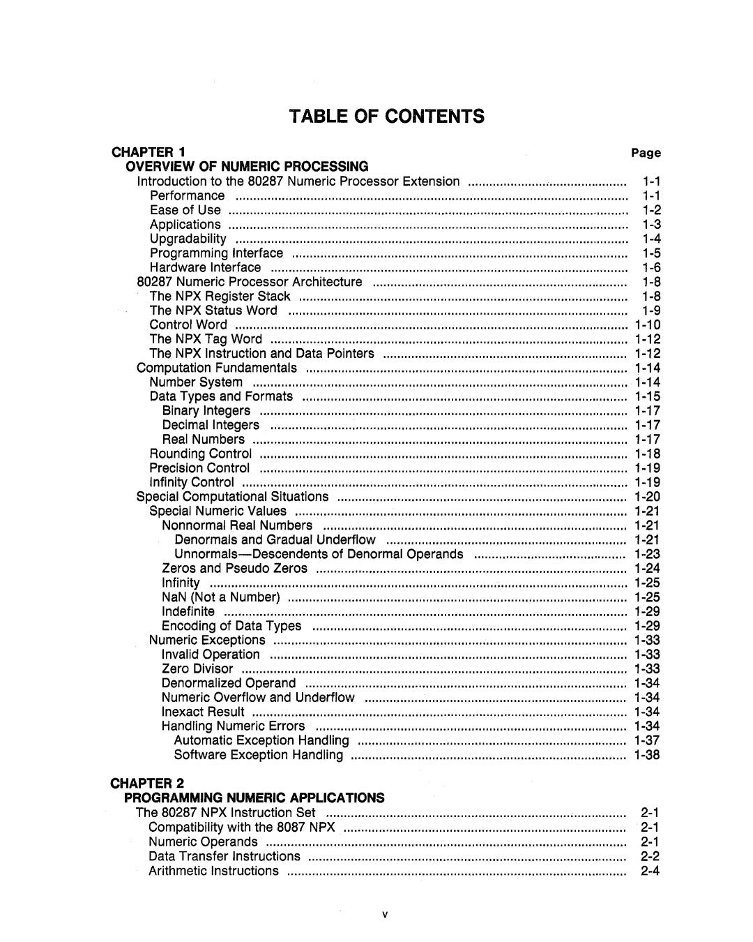 Intel 80286, 80287 manual Chapter Overview of Numeric Processing, Unnormals-Descendents of Denormal Operands 