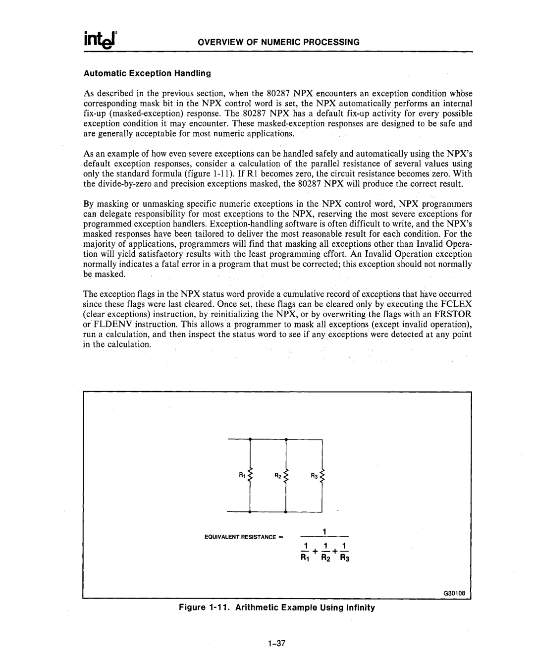 Intel 80286, 80287 manual Arithmetic Example Using Infinity 