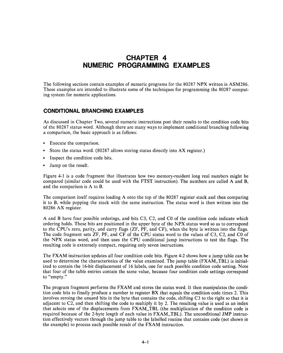 Intel 80286, 80287 manual Chapter Numeric Programming Examples 