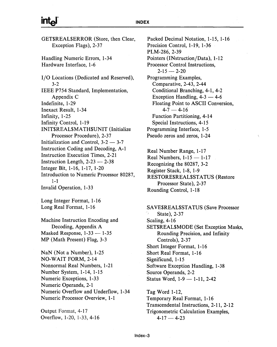 Intel 80286, 80287 manual NO-WAIT Form 