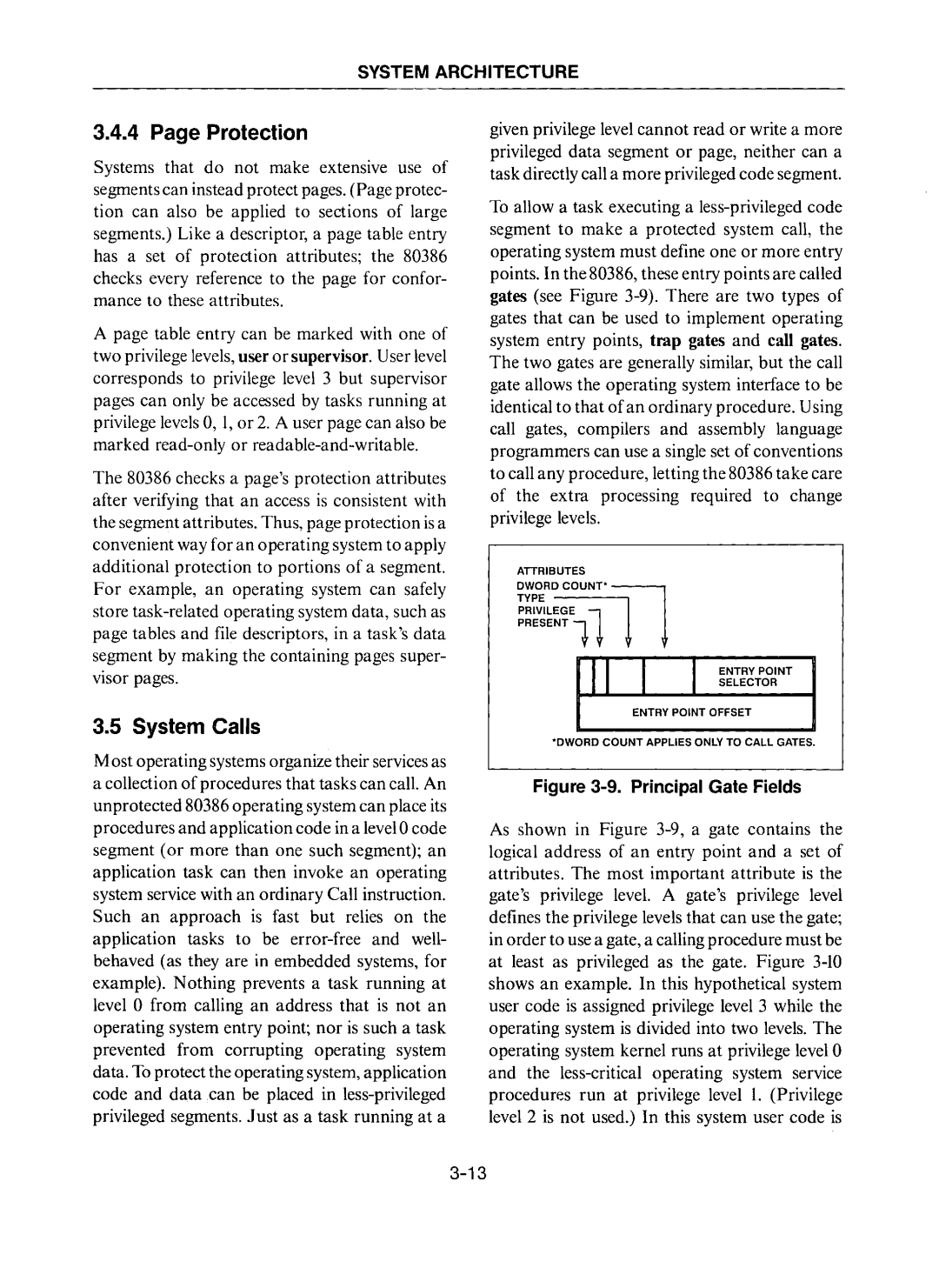 Intel 80386 manual Protection 