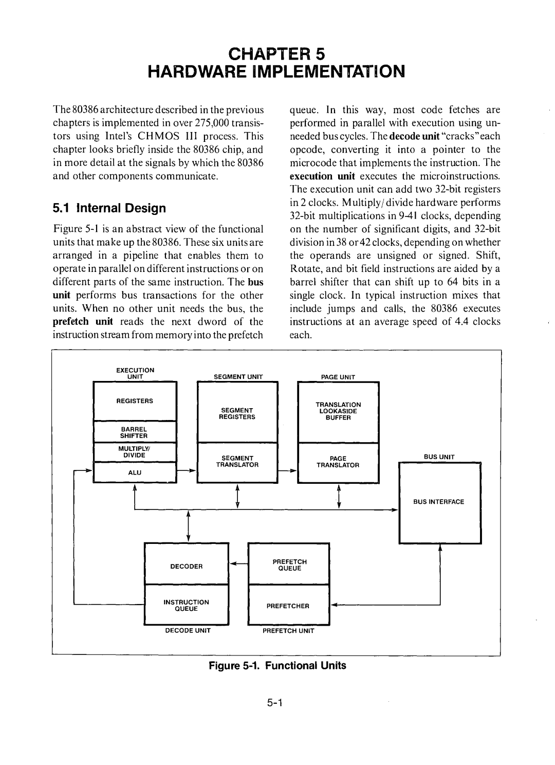 Intel 80386 manual Chapter Hardware Implementation 