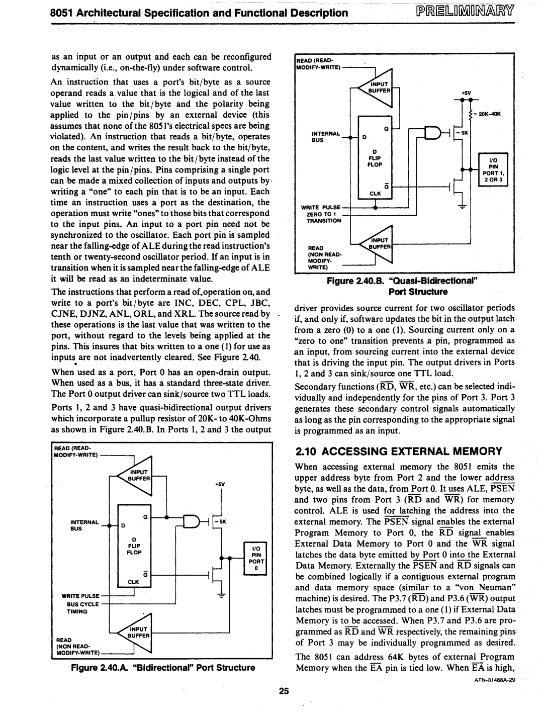 Intel 8051 manual Accessing External Memory 