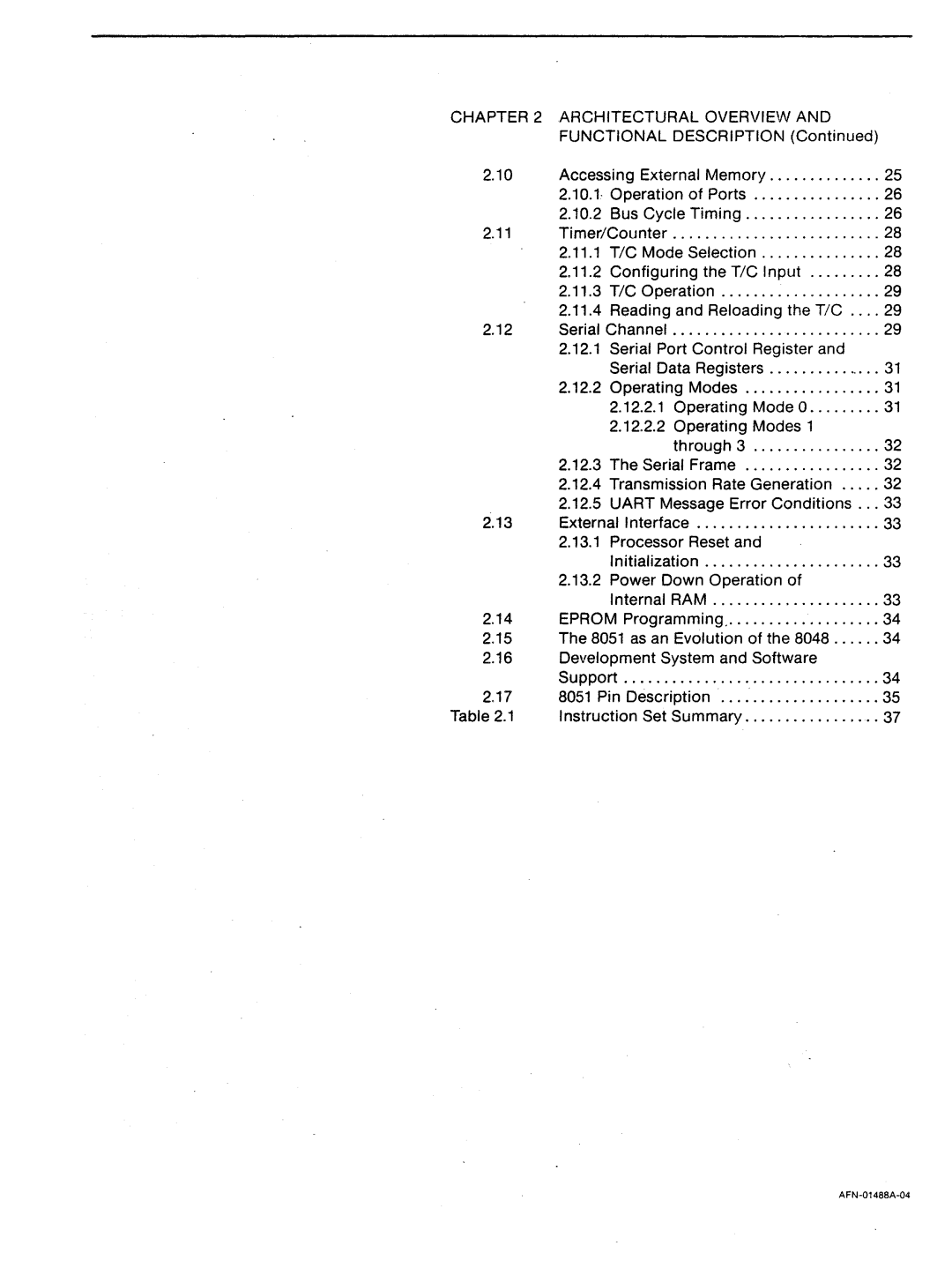 Intel 8051 manual Architectural Overview 