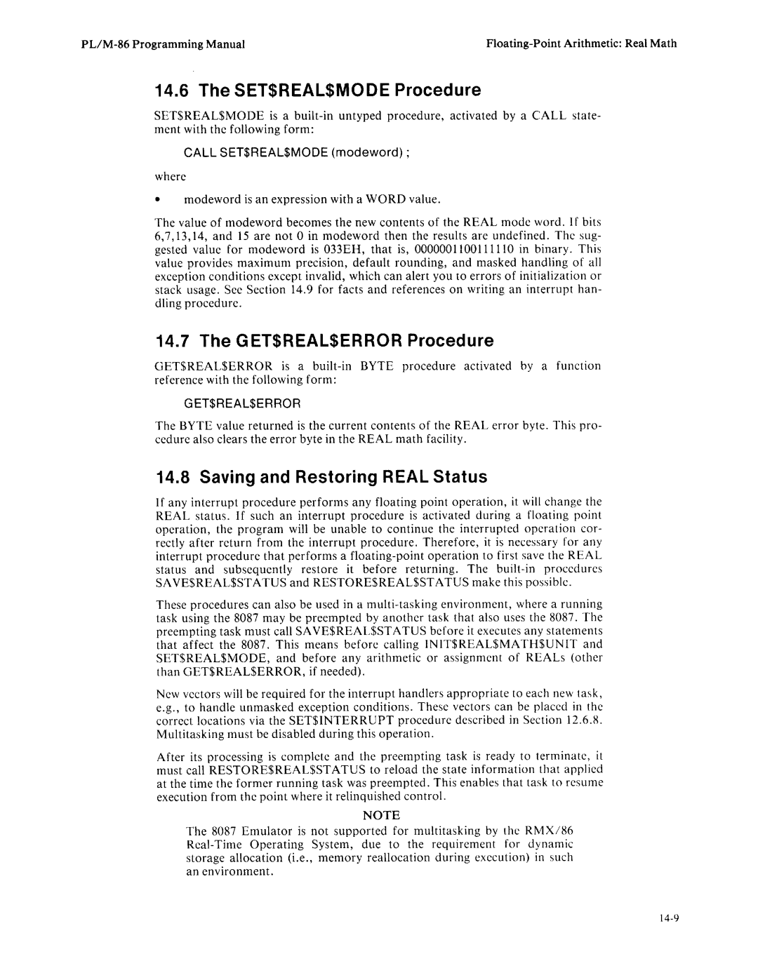 Intel 8085-based, 8080 manual 