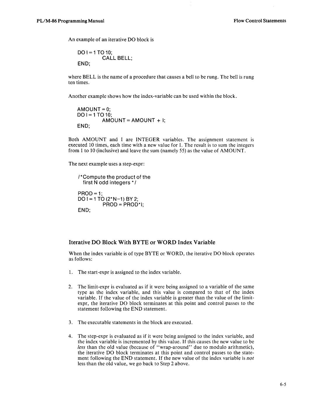 Intel 8085-based, 8080 manual 