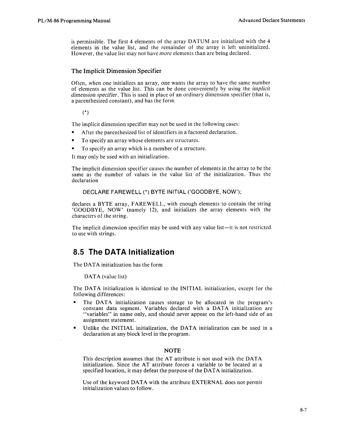 Intel 8085-based, 8080 manual 