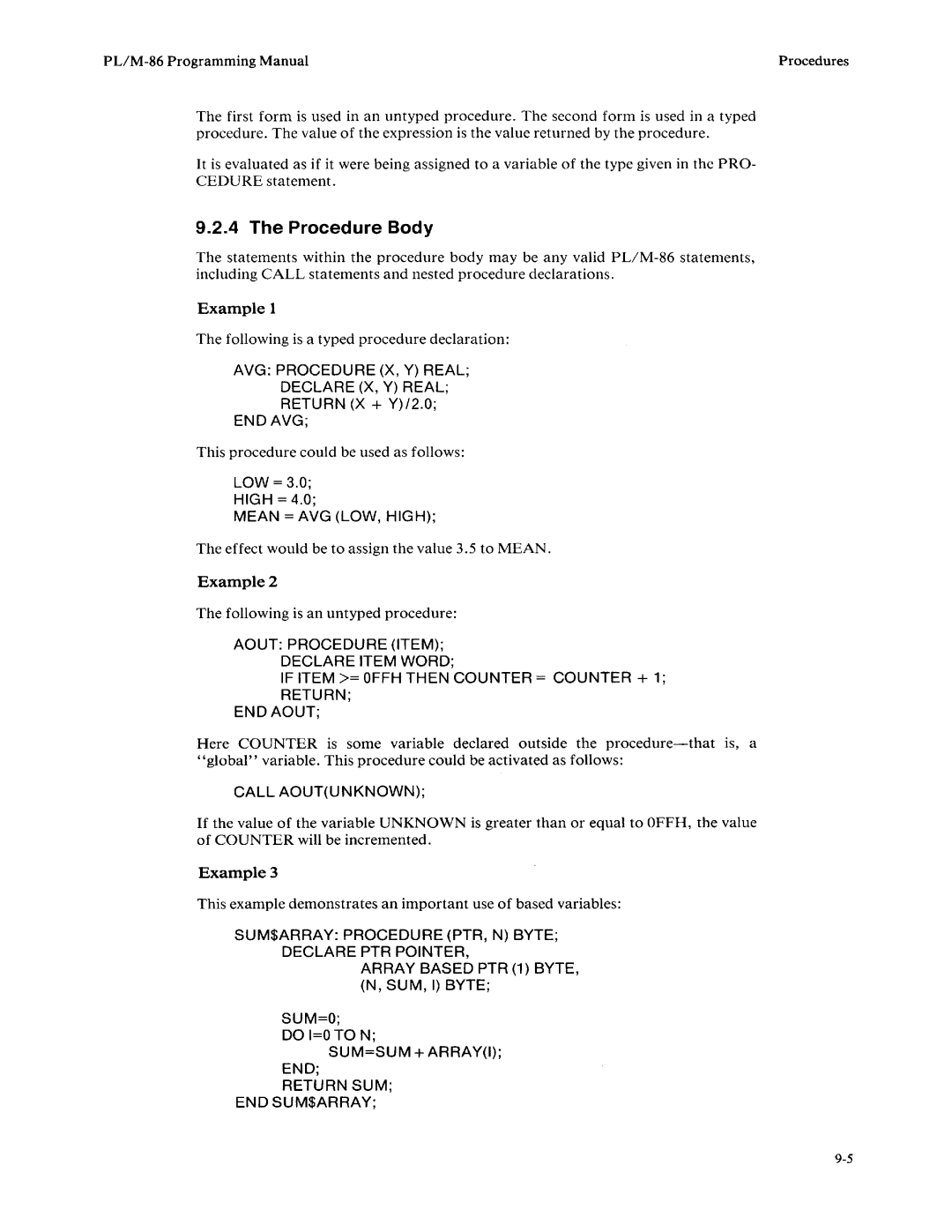 Intel 8085-based, 8080 manual 