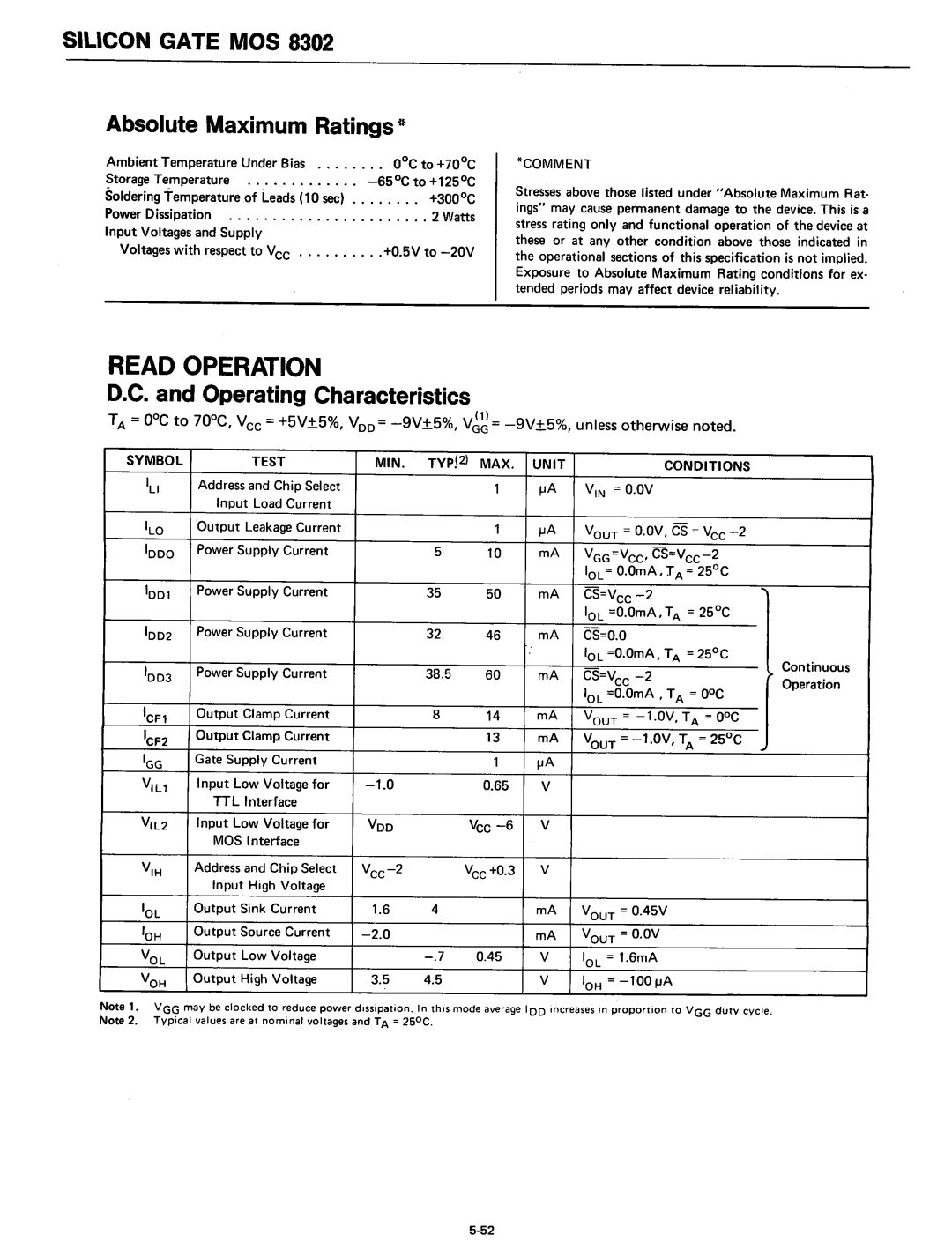 Intel 8080 manual Comment, MAX Unit, Cs=O.O, Outa 