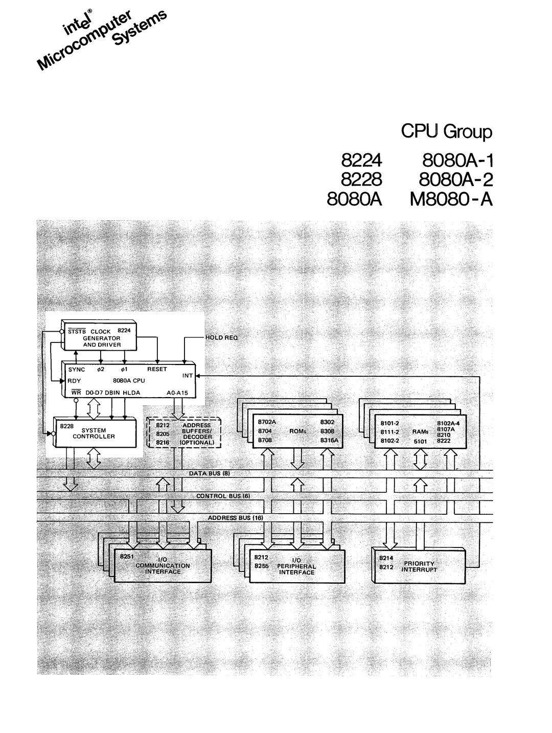 Intel manual 8224 8080A-1 8228 8080A-2 8080A M8080-A 