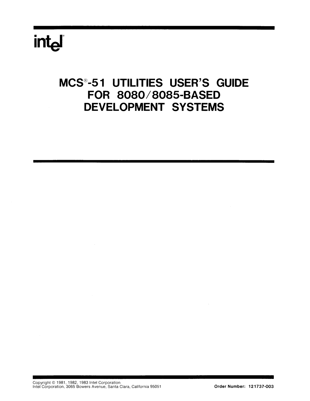 Intel 8080, 8085 manual 