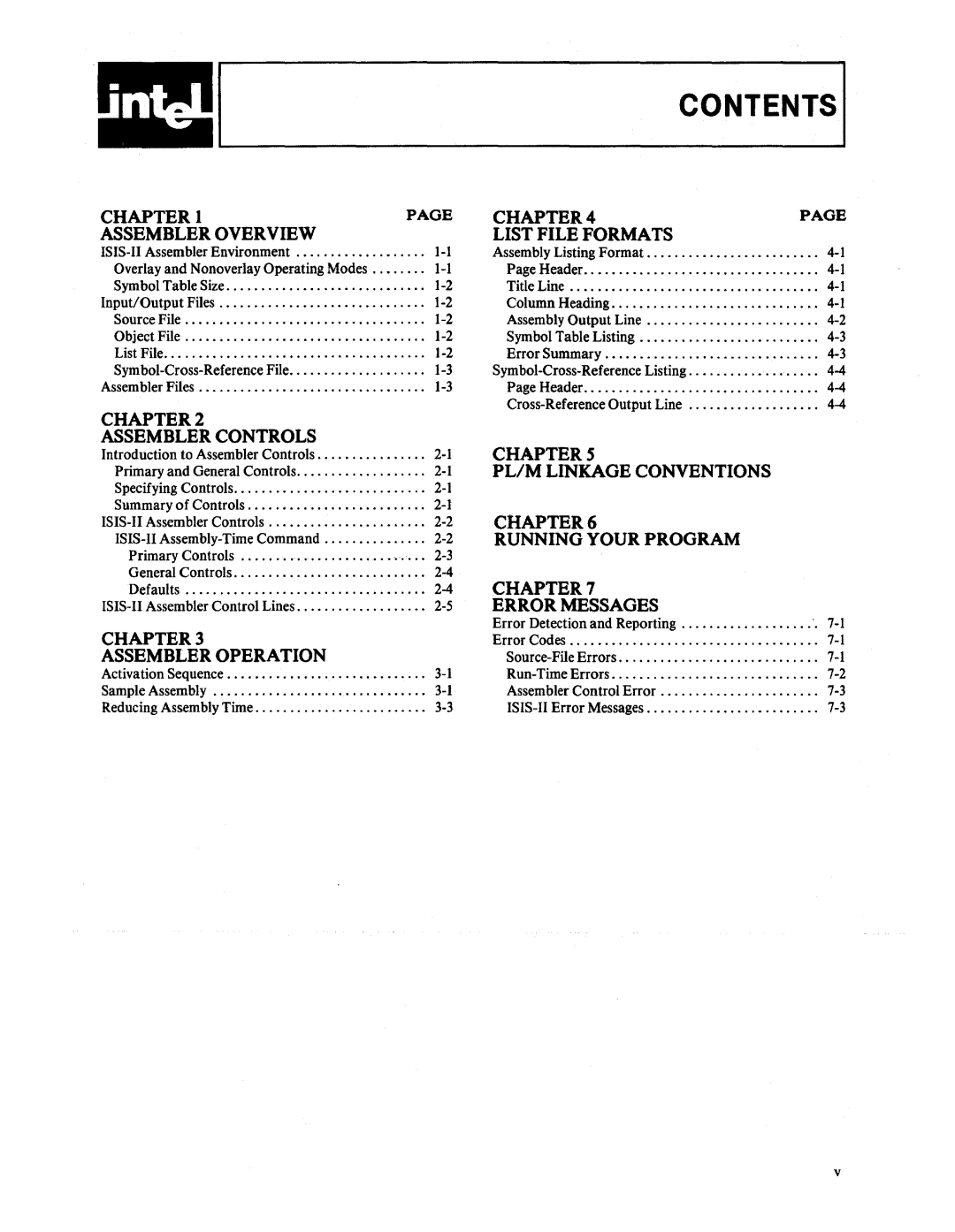 Intel 8085, 8080 manual 