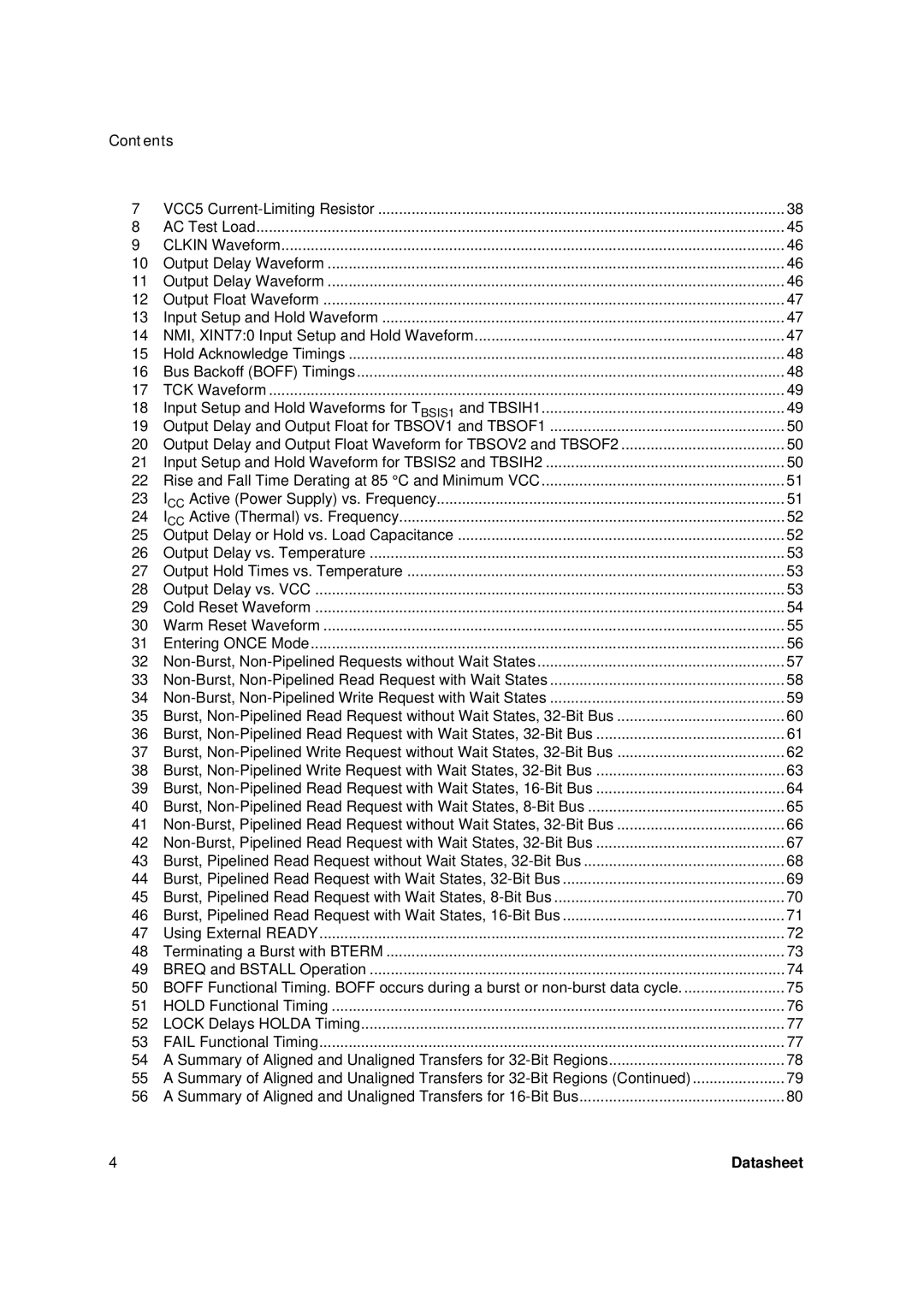 Intel 80960HT, 80960HD, 80960HA manual Contents 