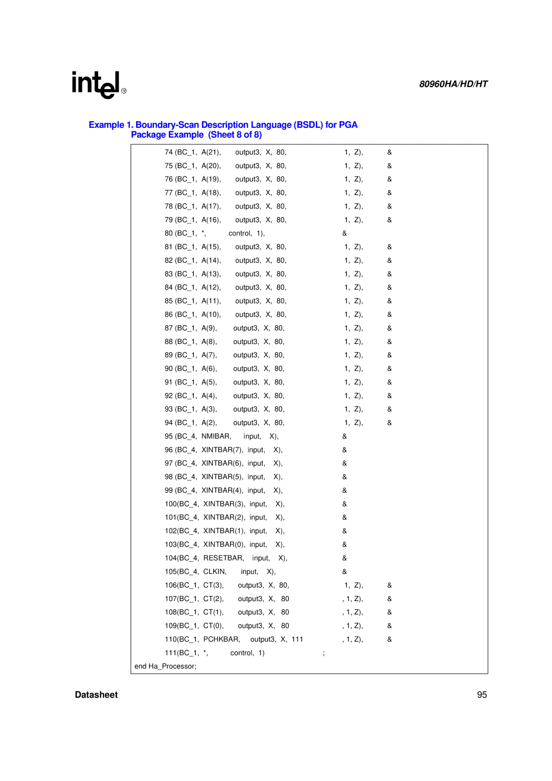 Intel 80960HA, 80960HD, 80960HT manual XINTBAR7 