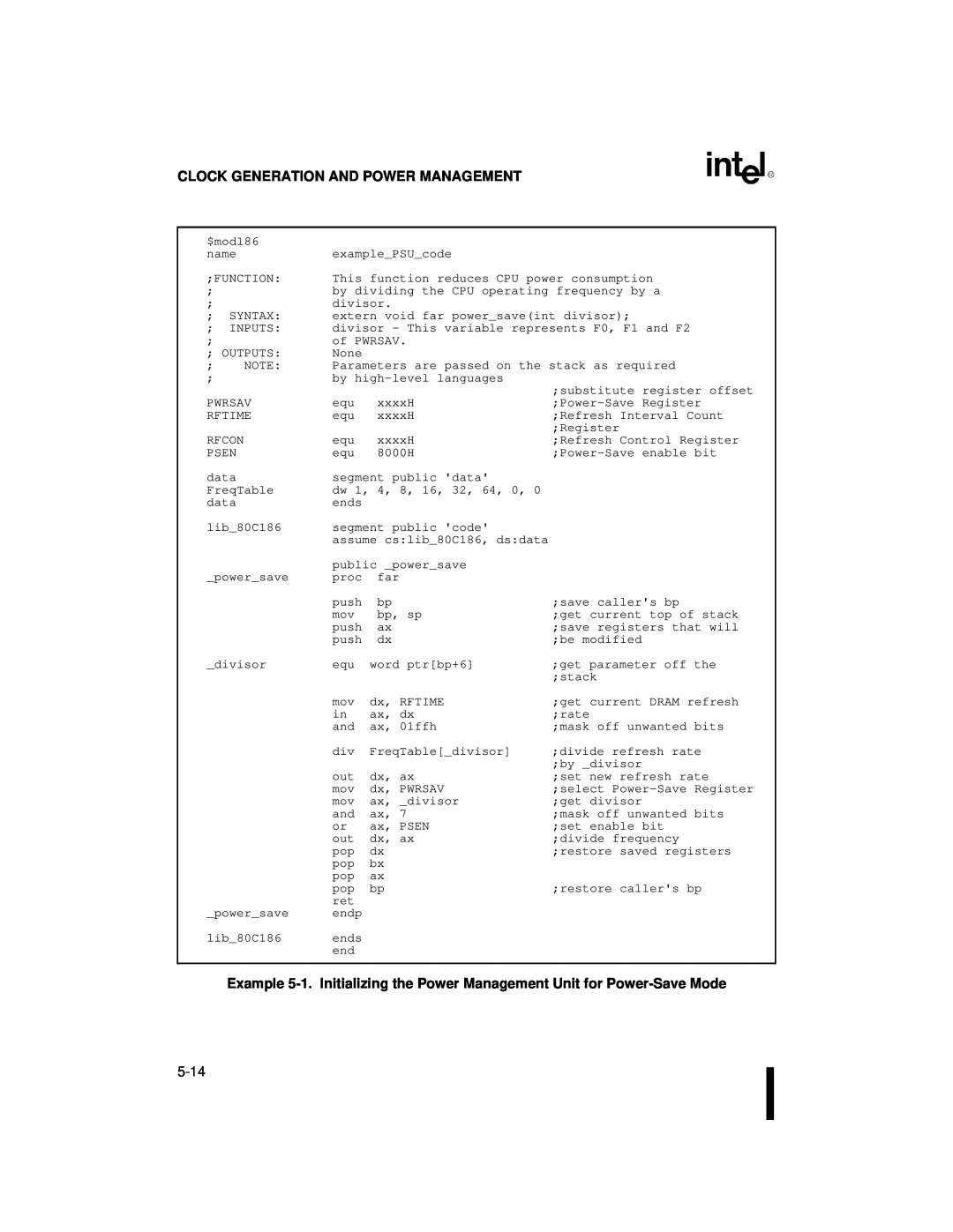 Intel 80C186XL, 80C188XL user manual Clock Generation And Power Management 