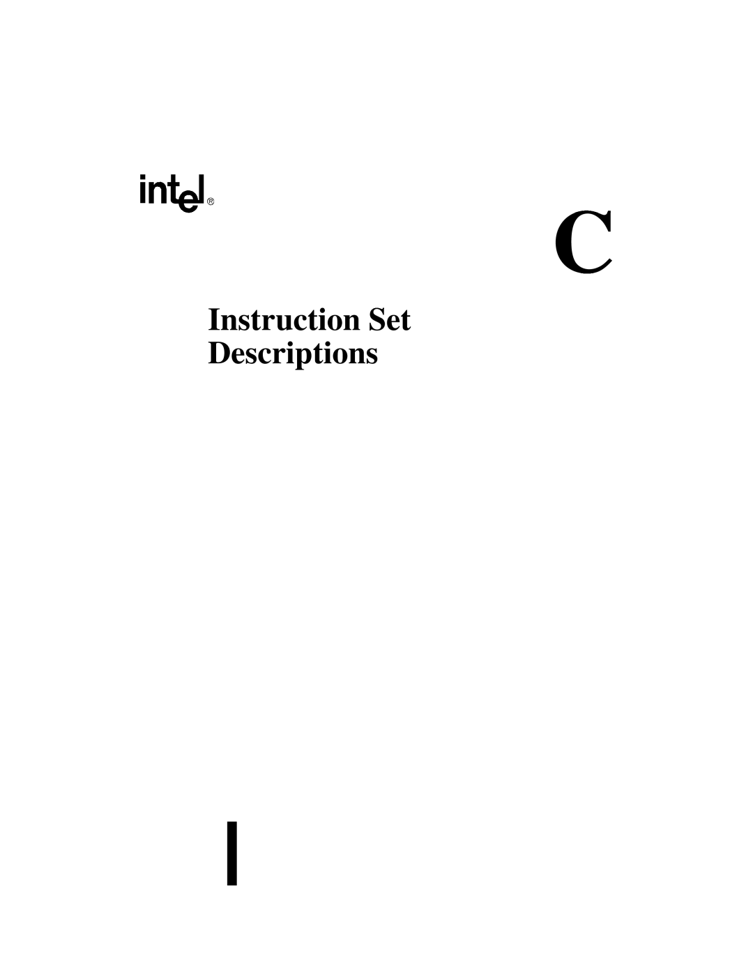 Intel 80C188XL, 80C186XL user manual Instruction Set Descriptions 