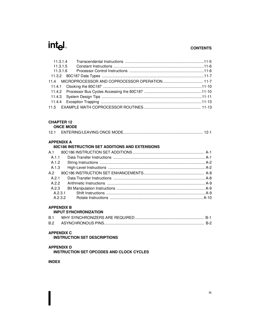 Intel 80C188XL, 80C186XL user manual Chapter Once Mode 