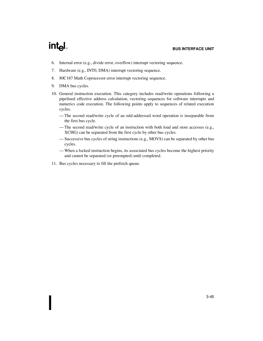 Intel 80C188XL, 80C186XL user manual BUS Interface Unit 