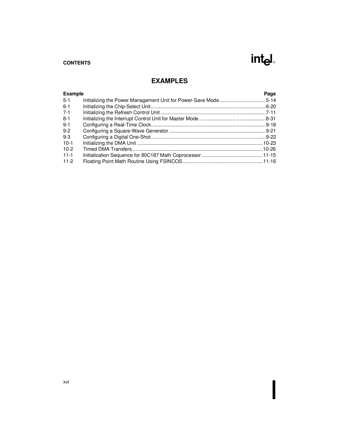 Intel 80C186XL, 80C188XL user manual Examples 