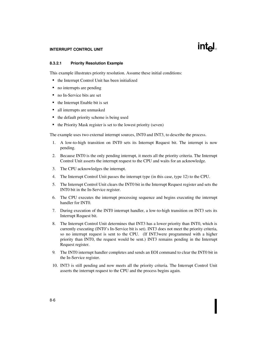 Intel 80C186XL, 80C188XL user manual Priority Resolution Example 