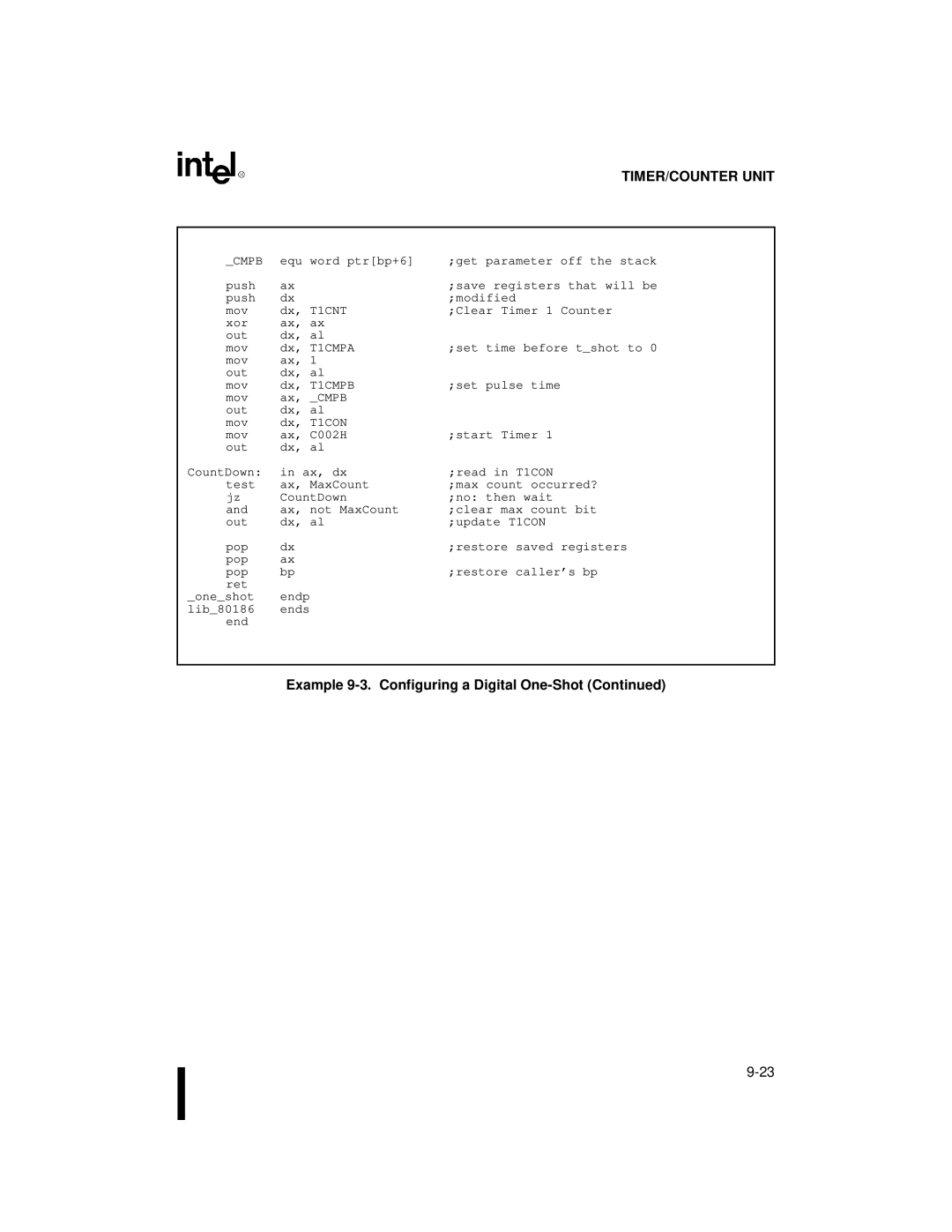 Intel 80C188XL, 80C186XL user manual Cmpb 