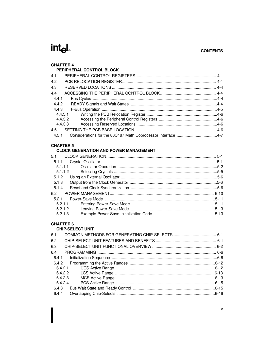 Intel 80C188XL, 80C186XL user manual Setting the PCB Base Location, Clock Generation, Power Management, Lcs, Pcs 