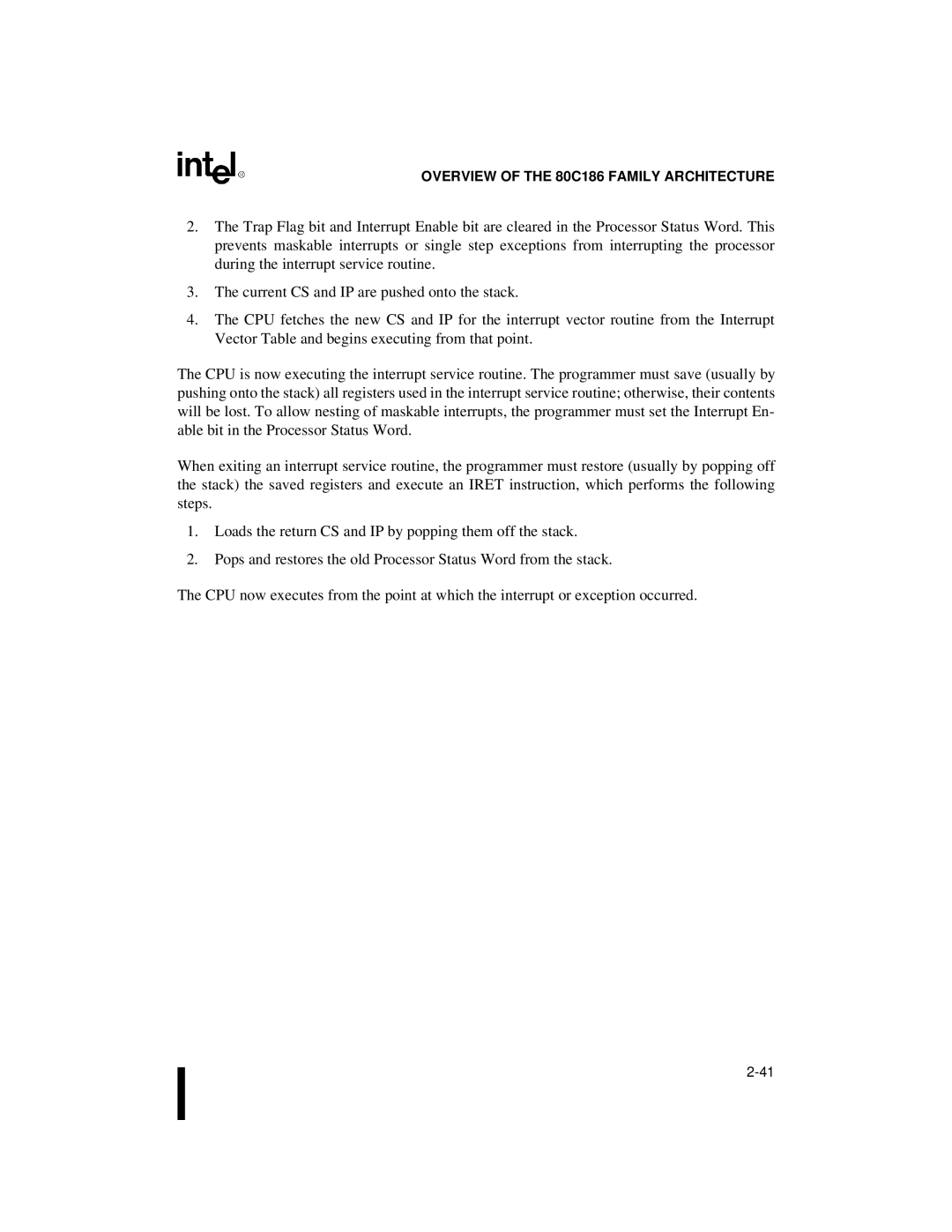 Intel 80C188XL, 80C186XL user manual Overview of the 80C186 Family Architecture 