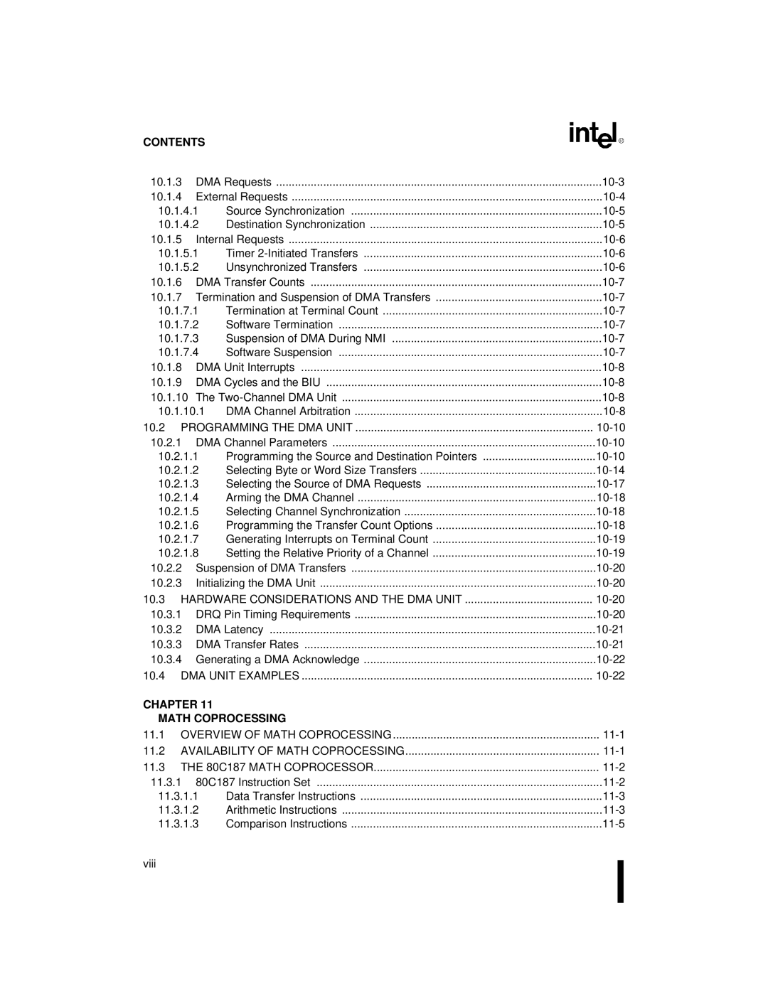 Intel 80C186XL, 80C188XL user manual Chapter Math Coprocessing 