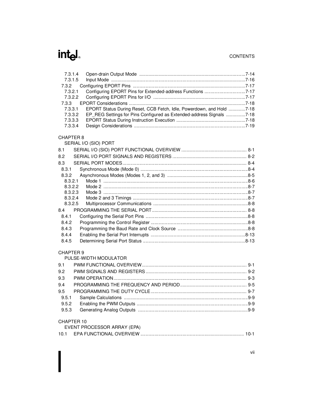 Intel Microcontroller, 80C196NU, 8XC196NP manual Programming the Serial Port, EPA Functional Overview 