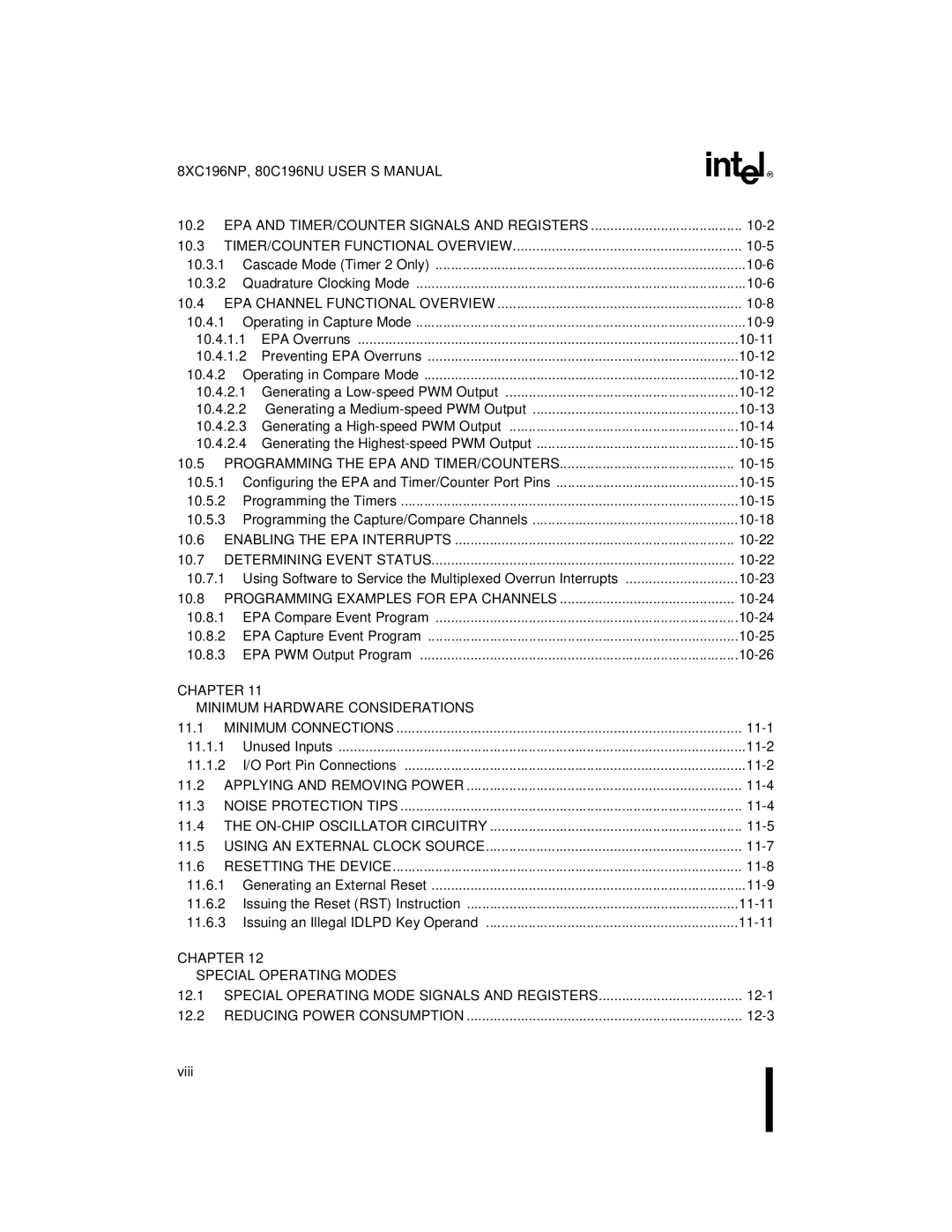 Intel Microcontroller manual 8XC196NP, 80C196NU USER’S Manual 