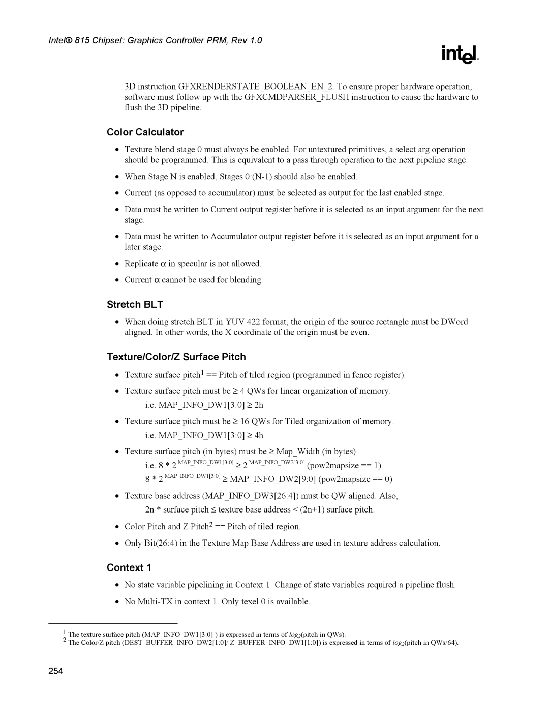 Intel 815 manual Color Calculator 