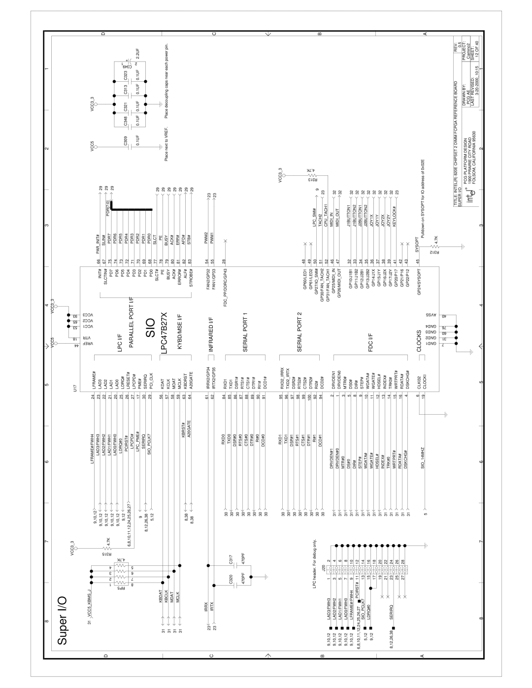 Intel 820E manual Super I/O 