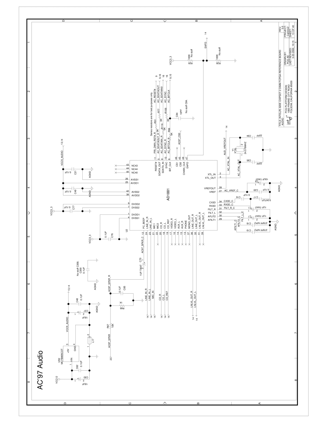 Intel 820E manual AC’97 Audio 