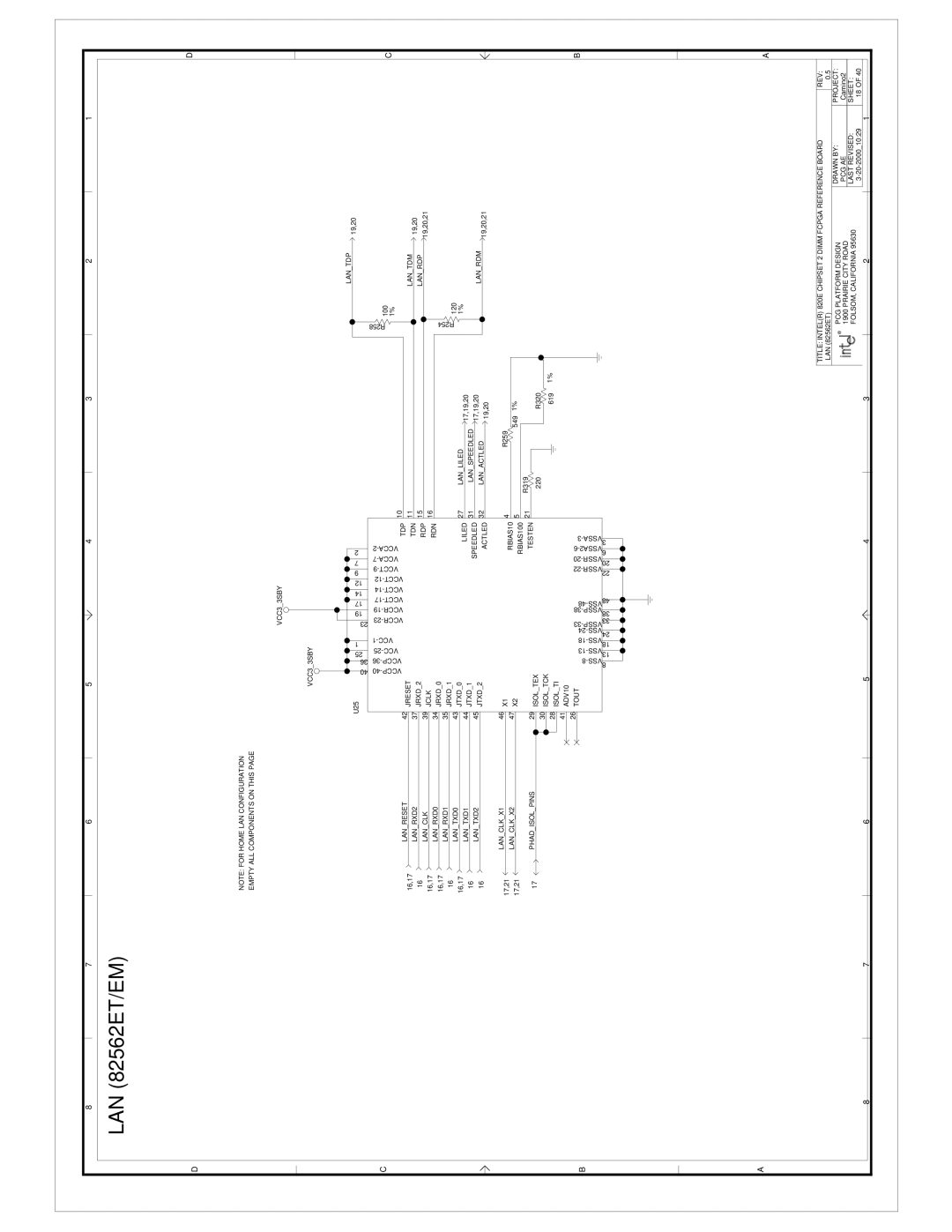 Intel 820E manual 82562ET/EM 