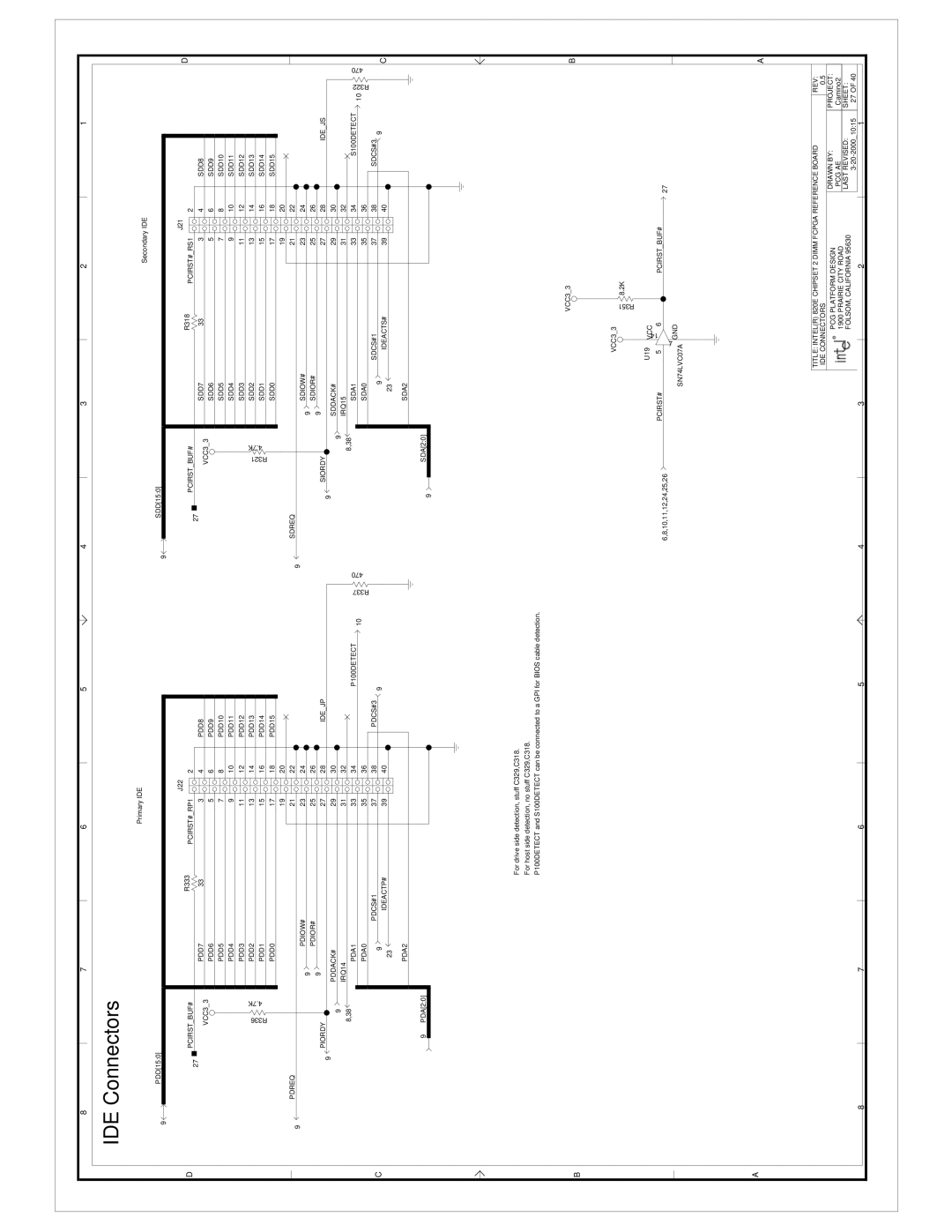 Intel 820E manual IDE Connectors 