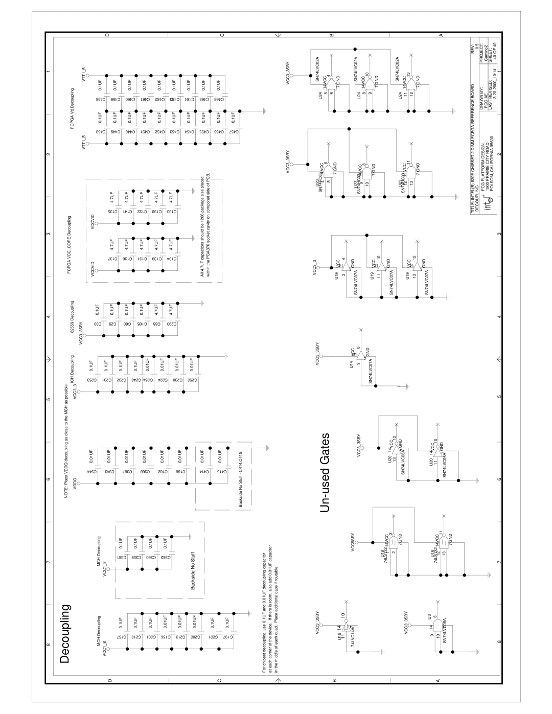 Intel 820E manual Decoupling 