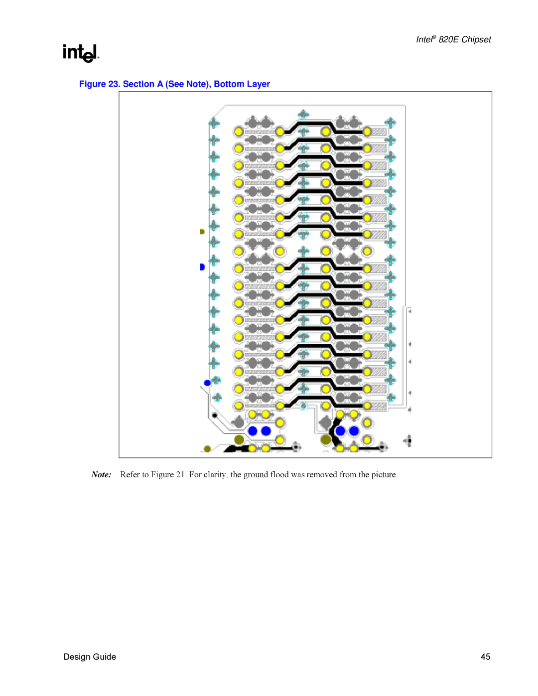 Intel 820E manual Section a See Note, Bottom Layer 