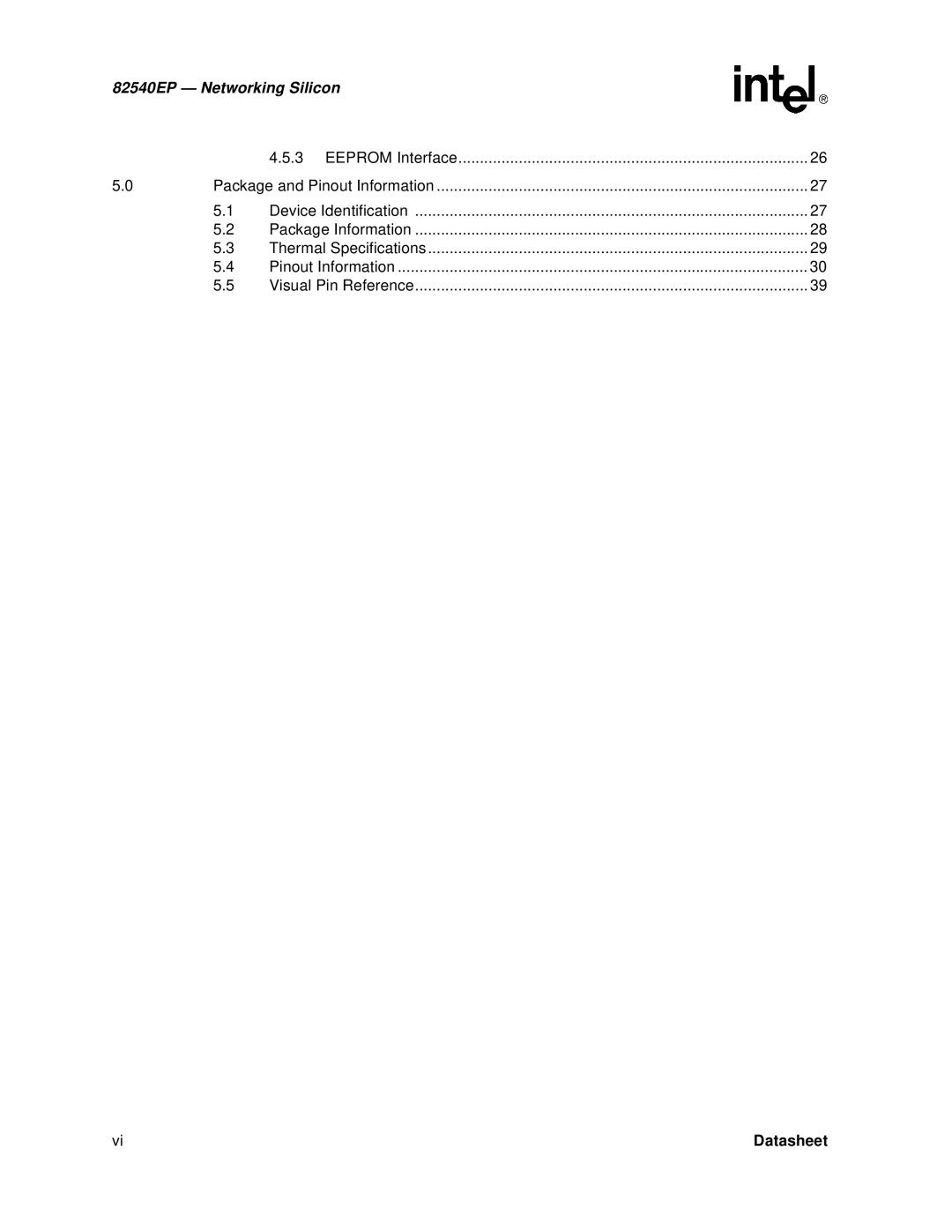 Intel manual 82540EP Networking Silicon 