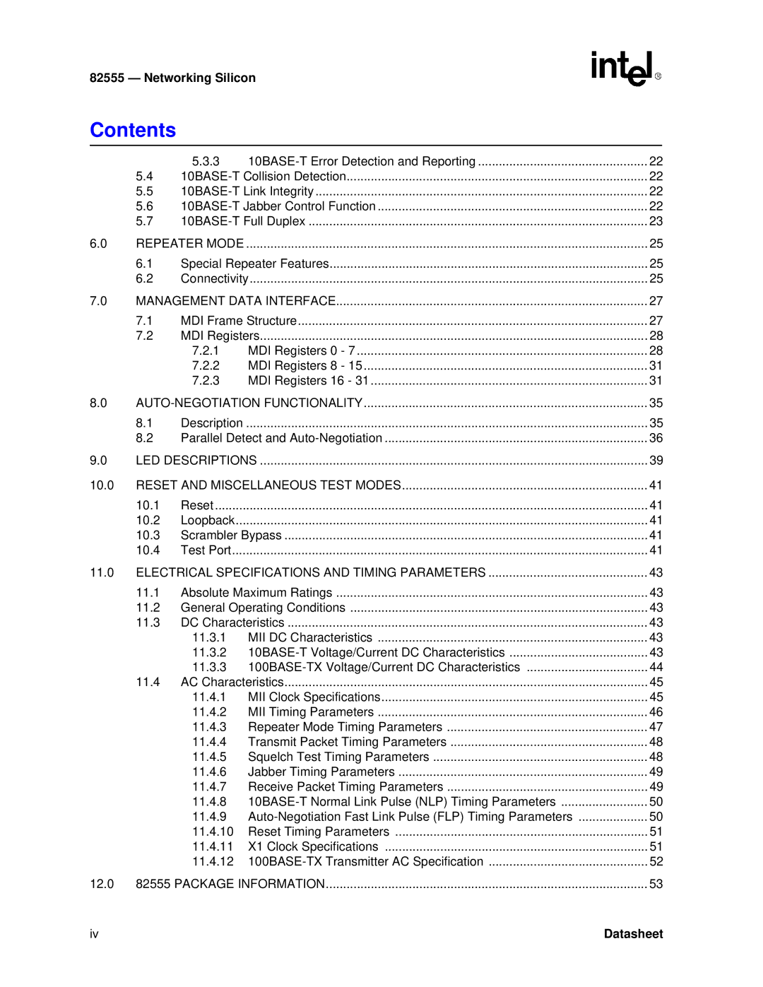 Intel 82555 manual Repeater Mode 