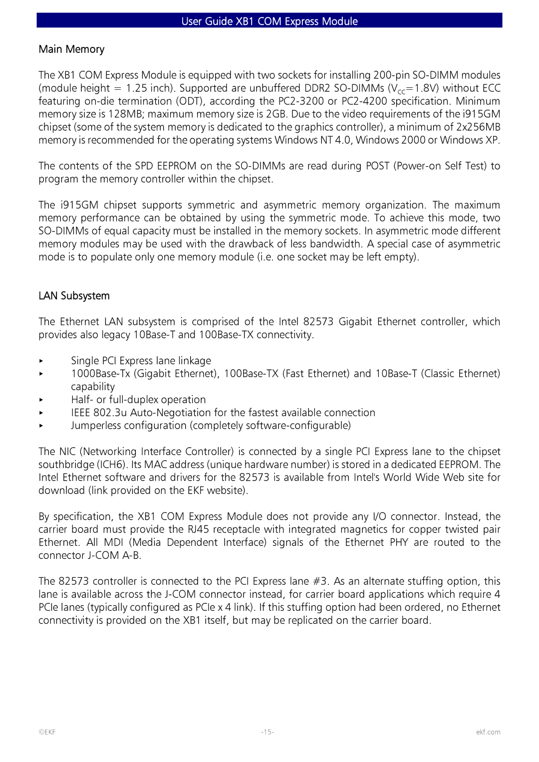 Intel 82600 manual Main Memory, LAN Subsystem 