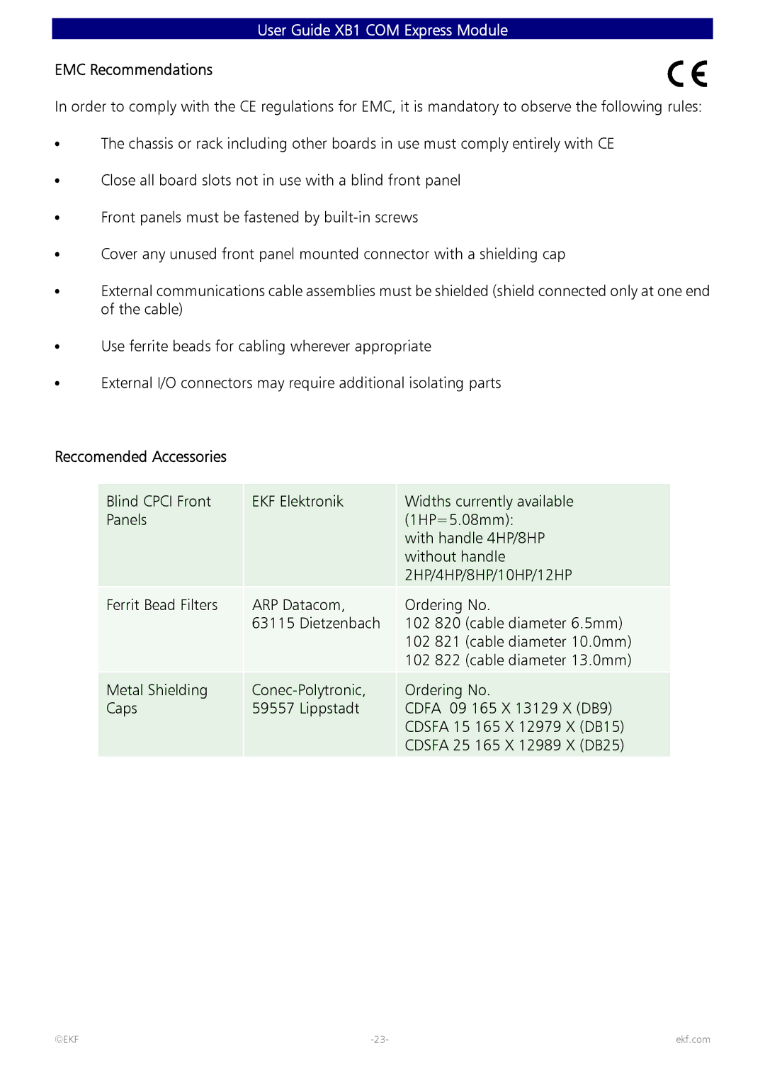 Intel 82600 manual EMC Recommendations 