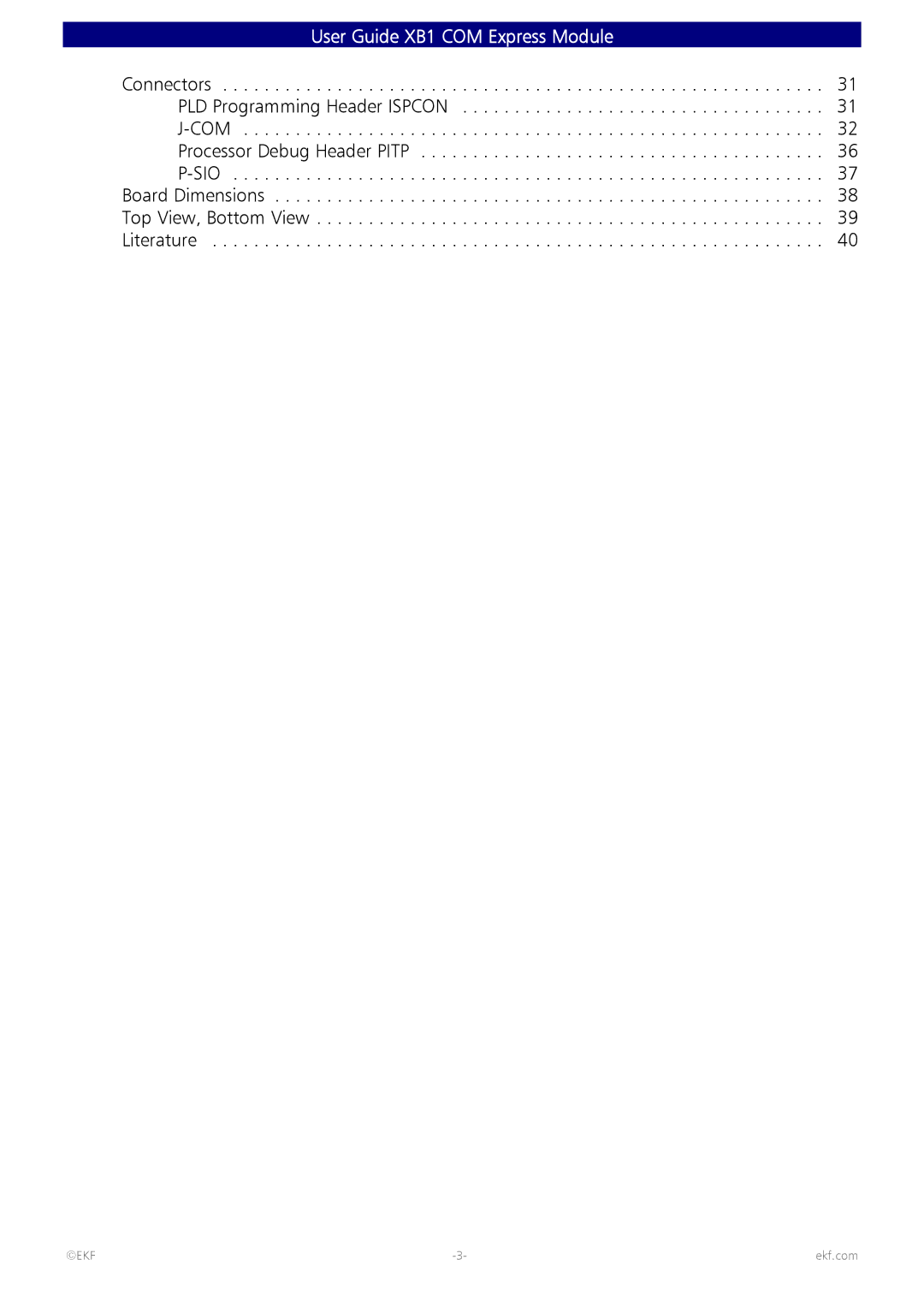 Intel 82600 manual User Guide XB1 COM Express Module 