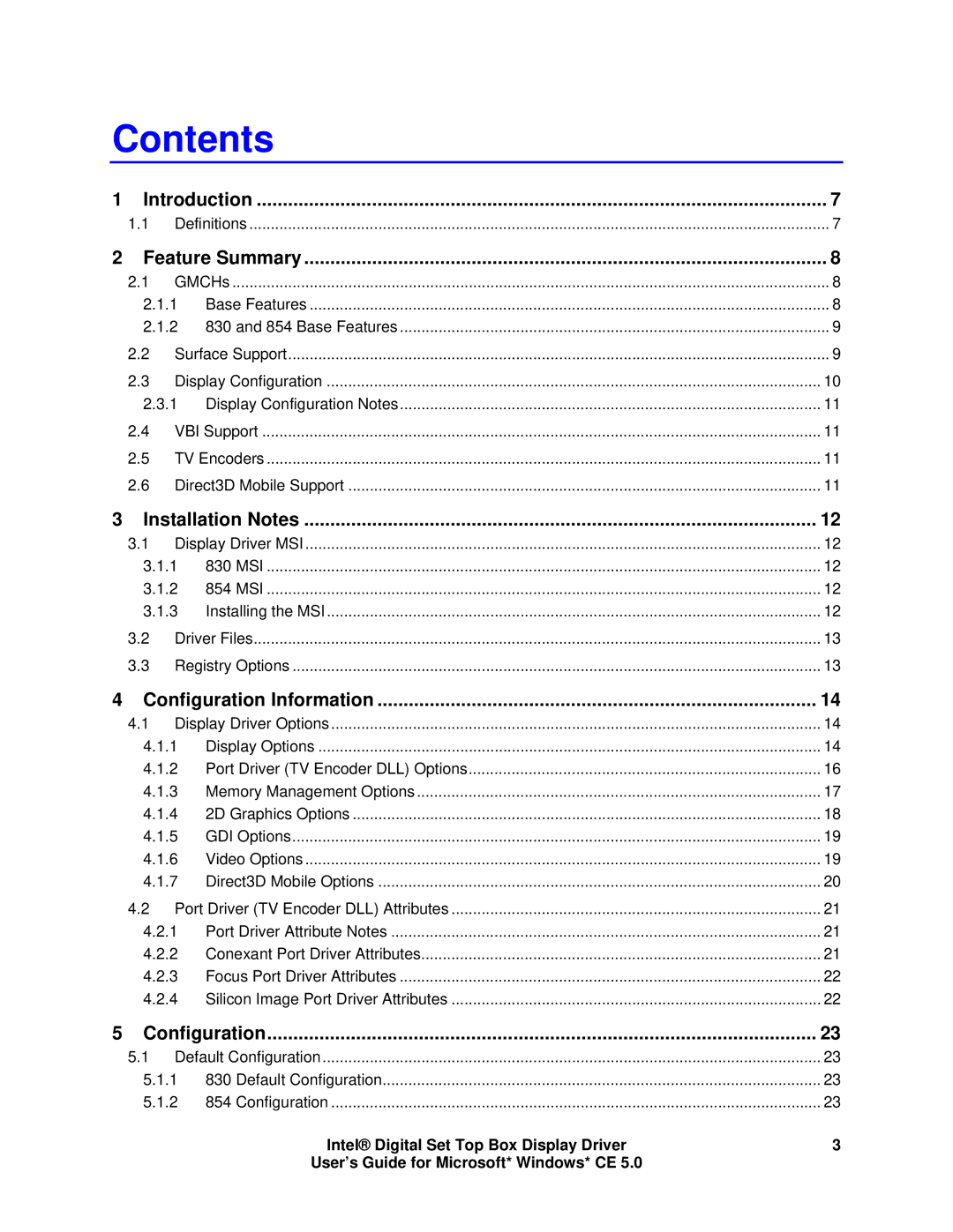 Intel 82854 GMCH, 82830M GMCH manual Contents 