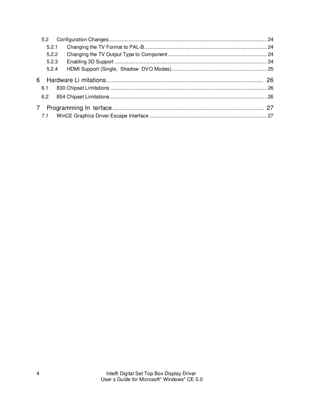 Intel 82830M GMCH, 82854 GMCH manual Hardware Limitations 