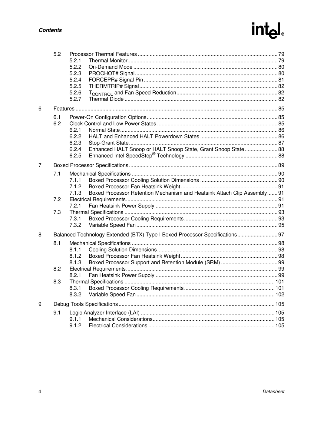 Intel 830 manual Halt and Enhanced Halt Powerdown States 