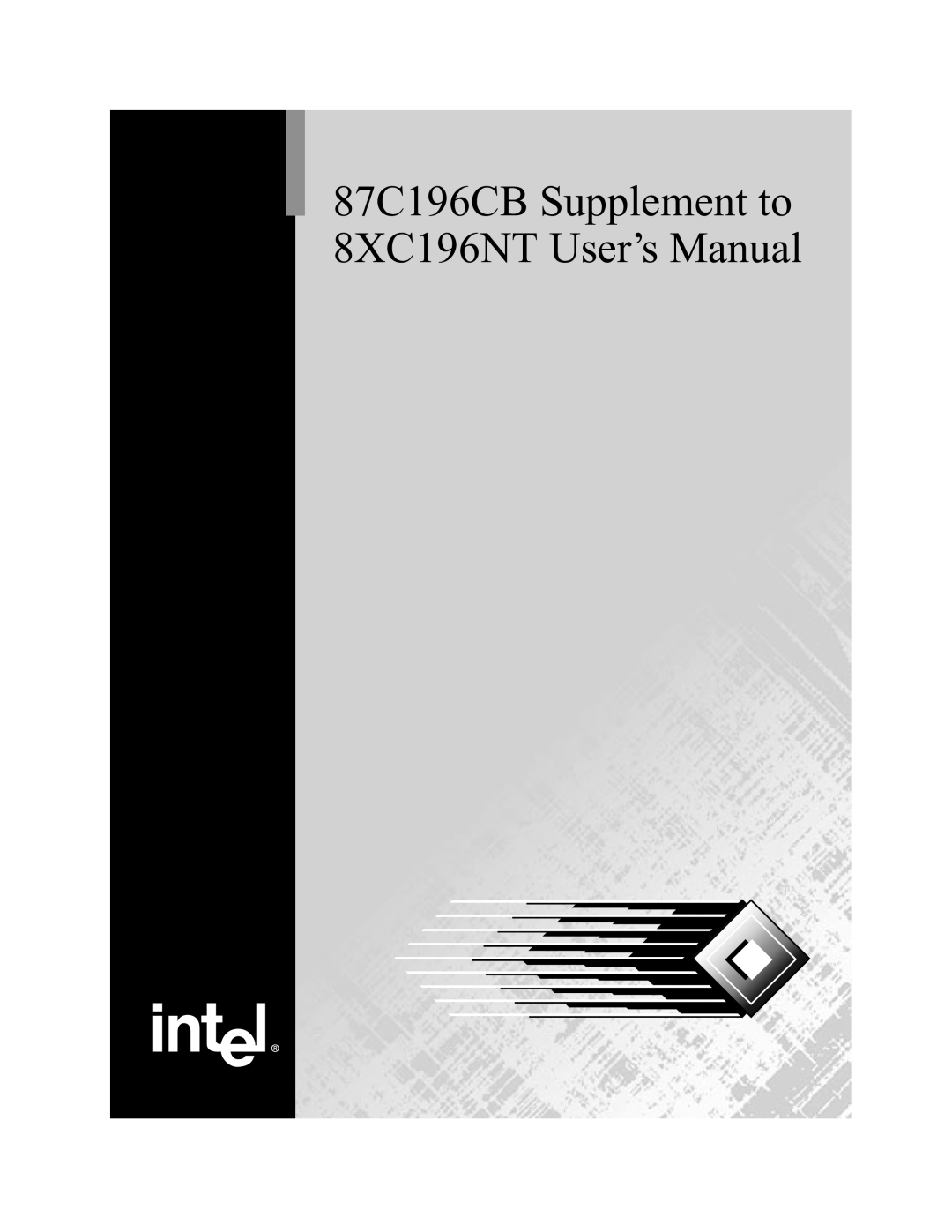 Intel user manual 87C196CB Supplement to 8XC196NT User’s Manual 